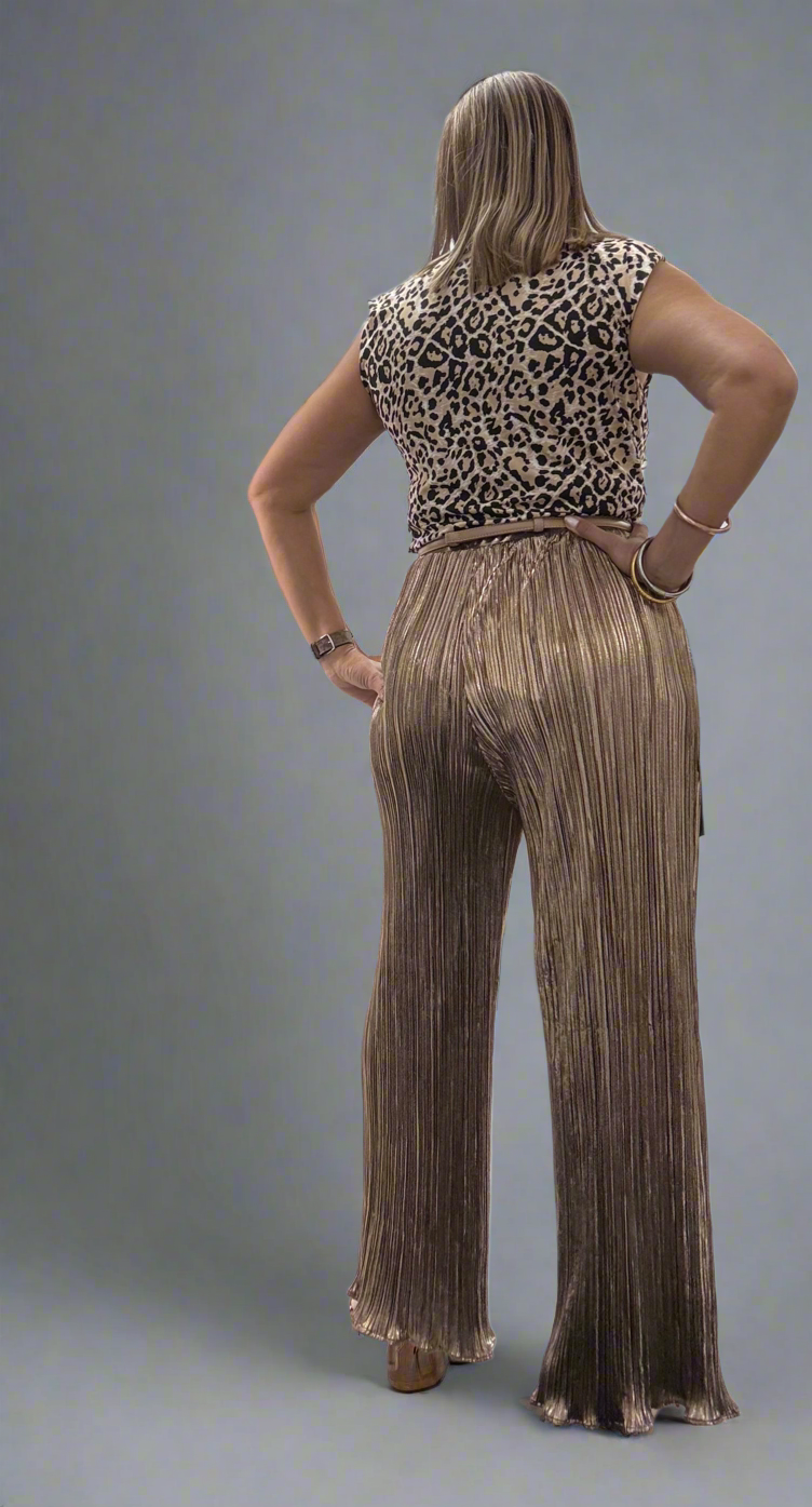 Bronze pleated Pant