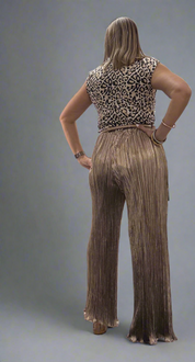 Bronze pleated Pant