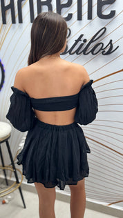 Ann Black Romper - Ari Belle Estilos