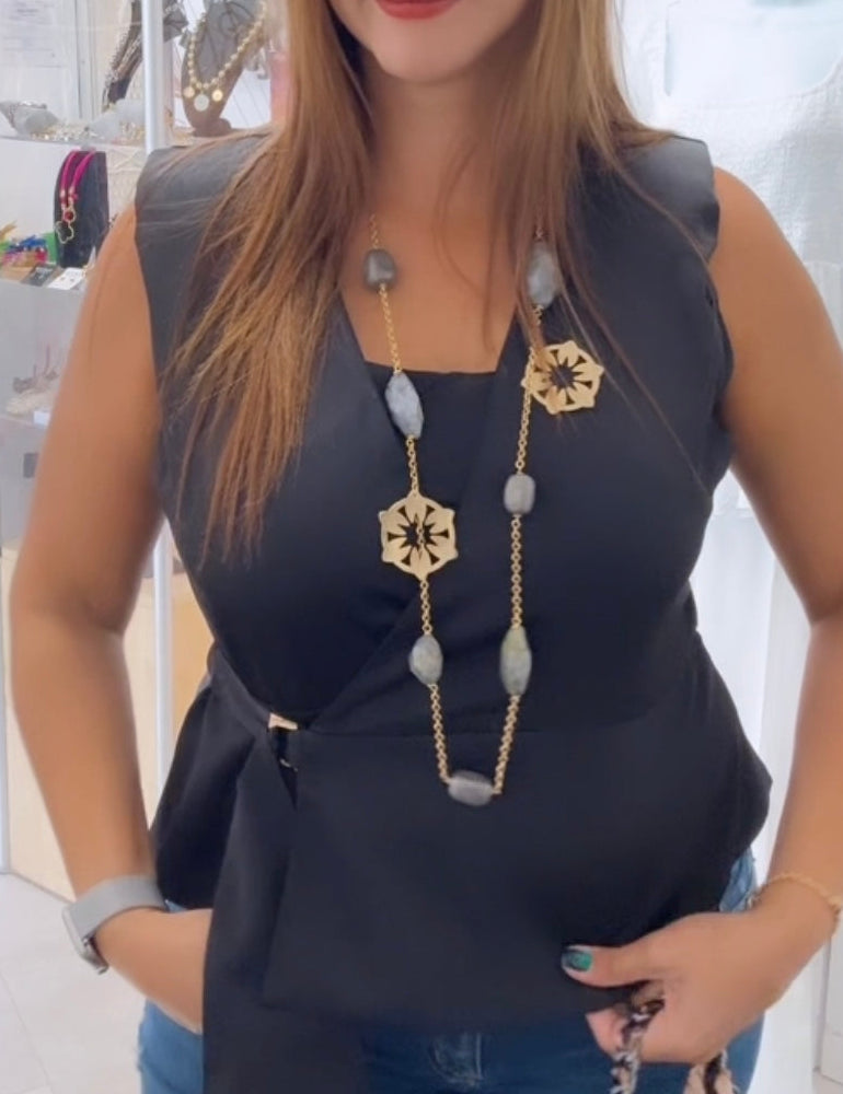 Vest Top Black - Ari Belle Estilos