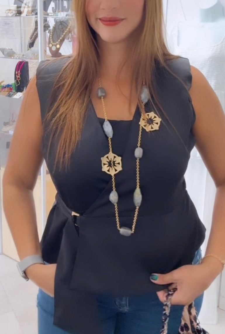 Vest Top Black - Ari Belle Estilos