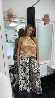 Halter satin top - Ari Belle Estilos