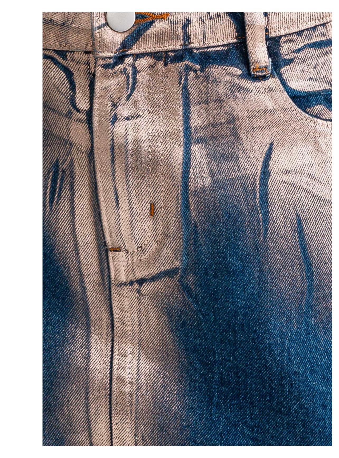 Metallic denim skirt - Ari Belle Estilos