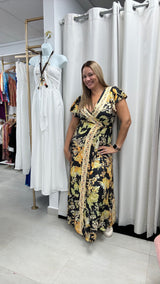 Garden wrap-around dress