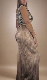 Bronze pleated Pant