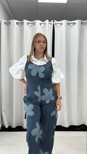 Jlo Cargo Overall Flowers