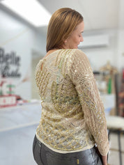 Fashion sequins Top - Ari Belle Estilos