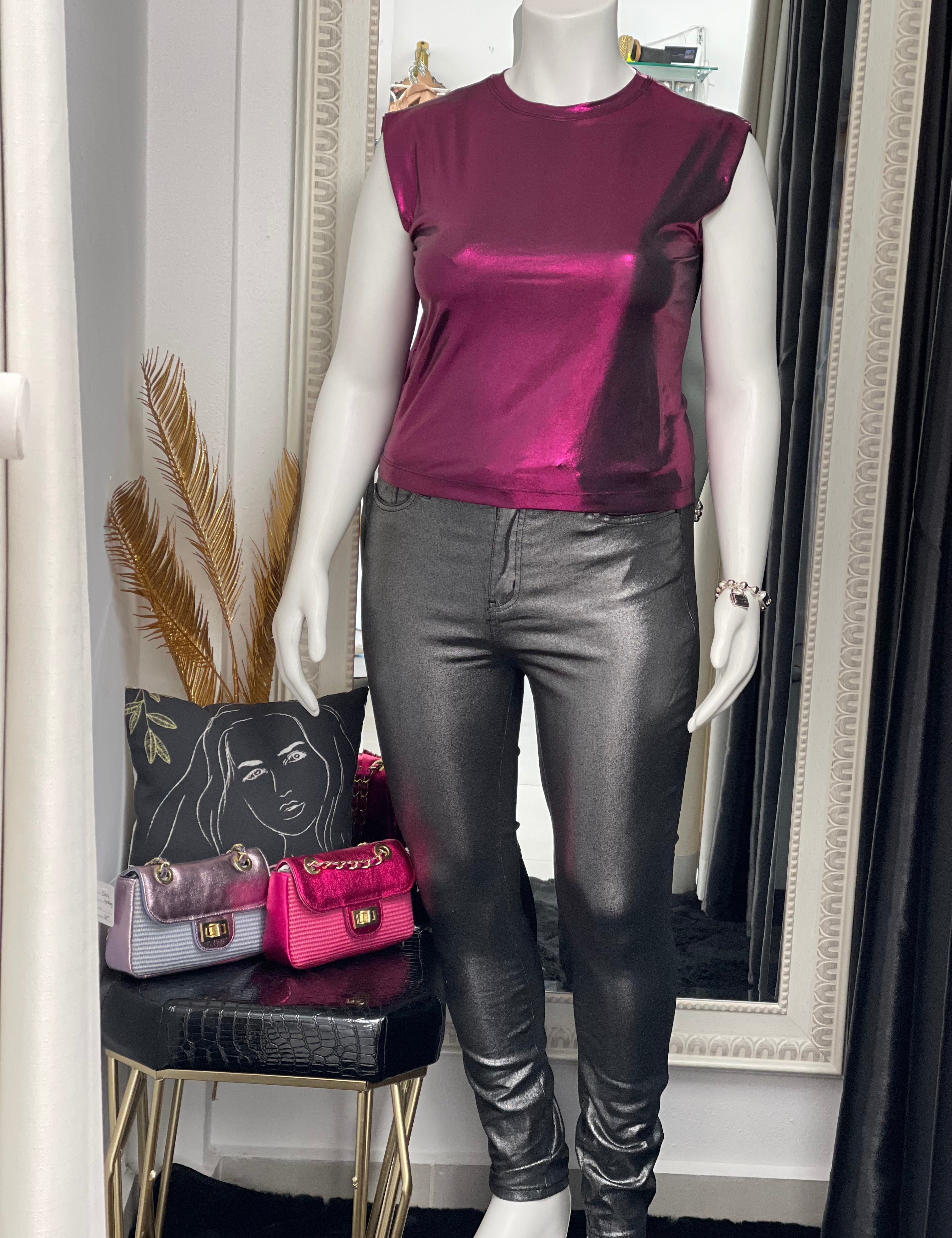 Chrome skinny Jean - Ari Belle Estilos