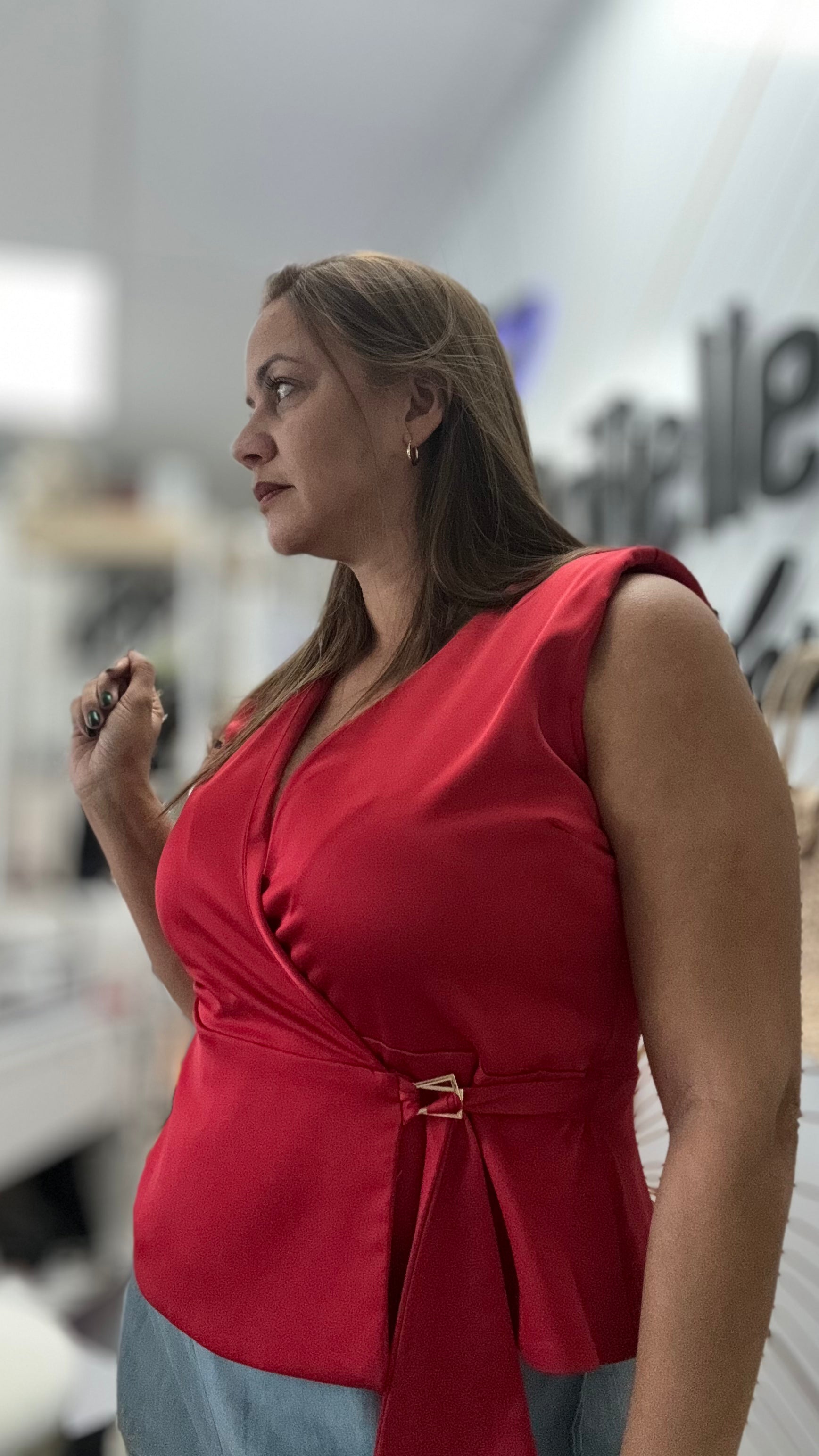 Vest Top Red - Ari Belle Estilos