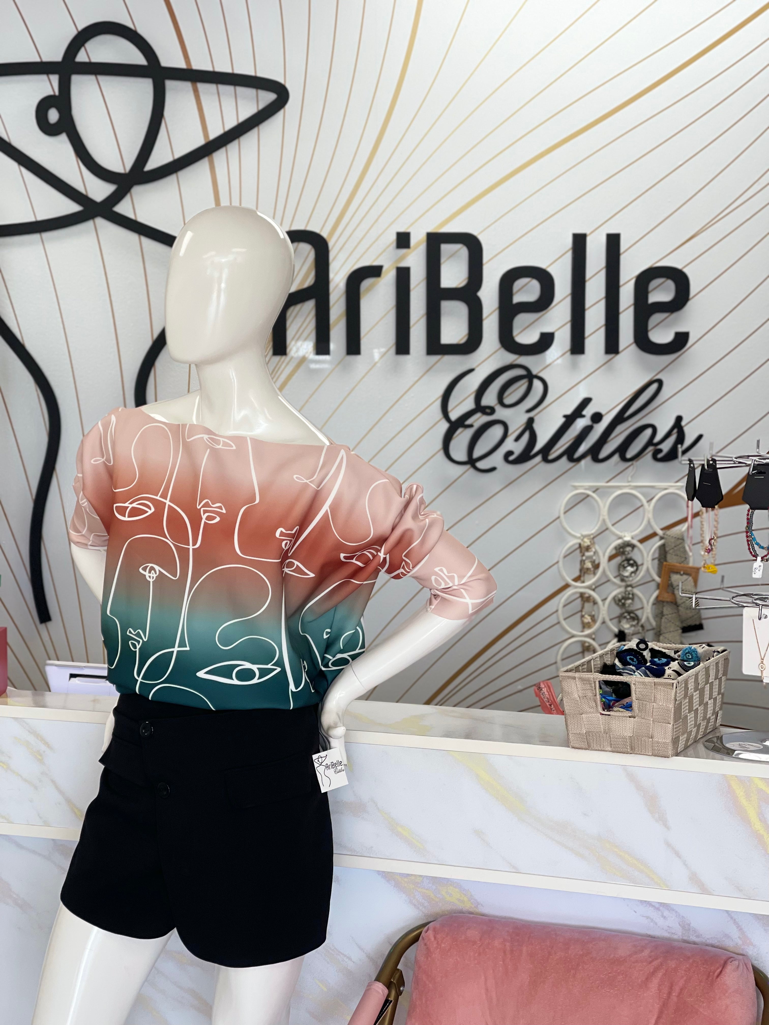 Miradas sublimada blouse - Ari Belle Estilos
