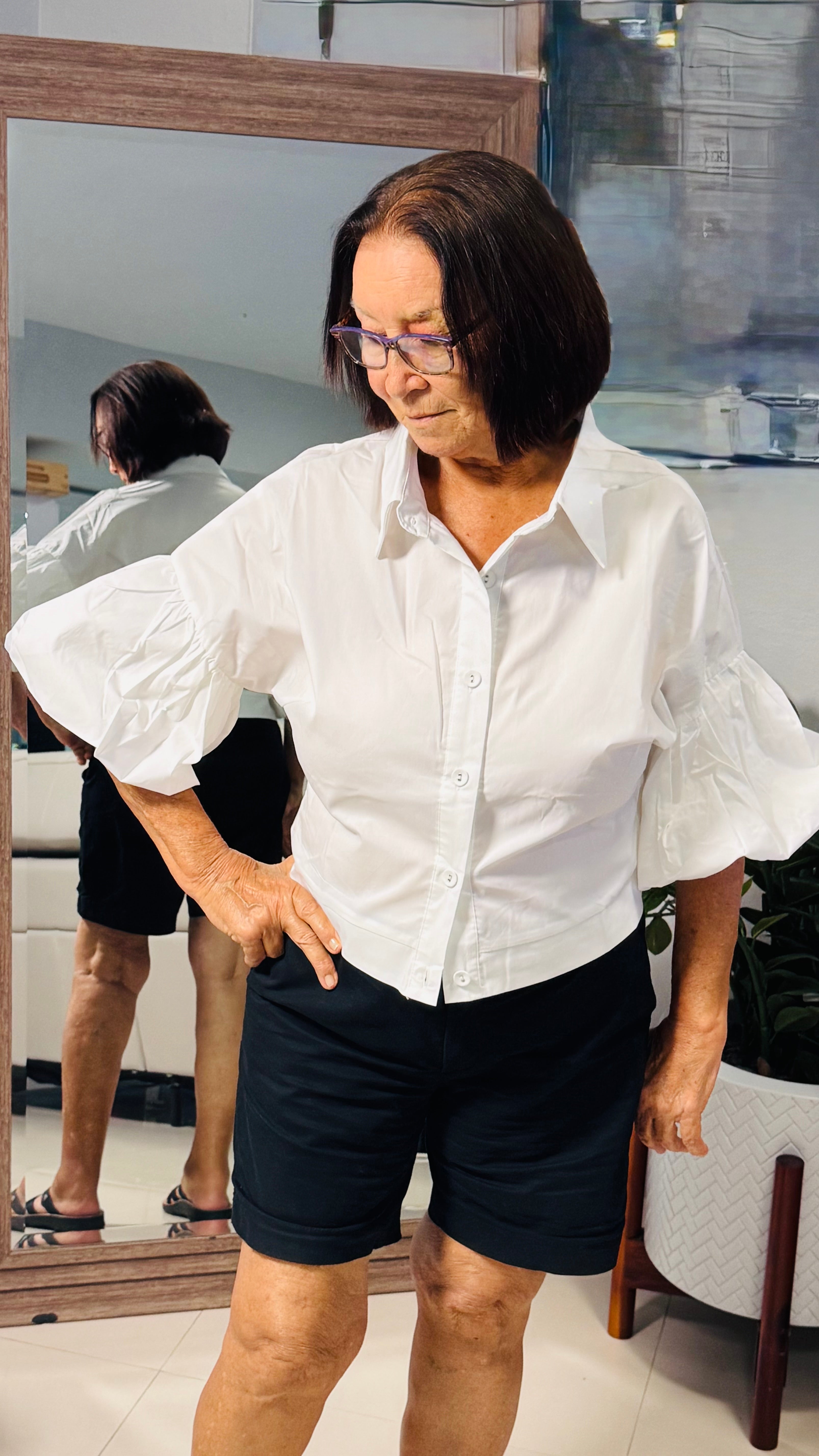 Elegance Off White Top