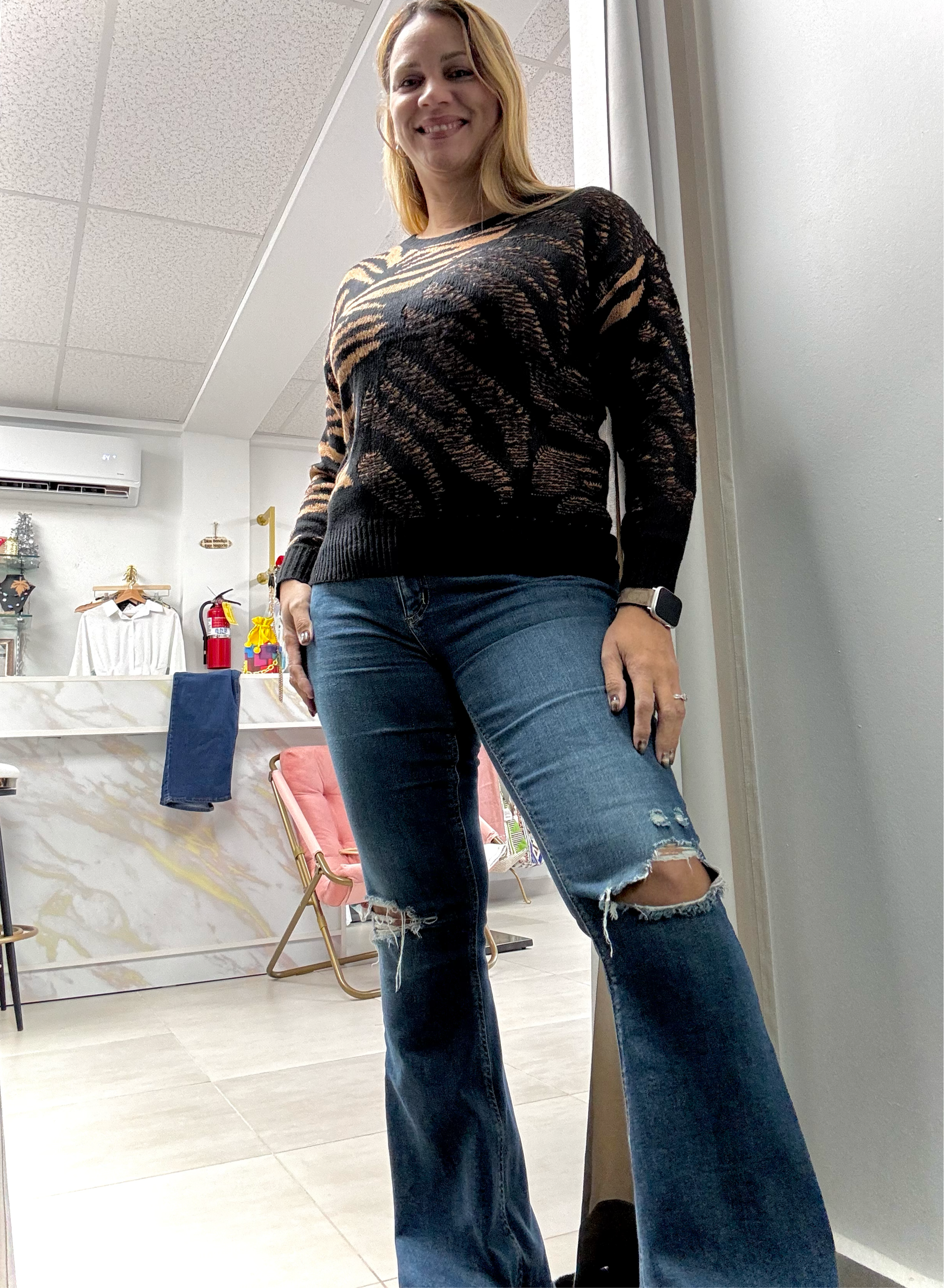 Animal Print Sweater