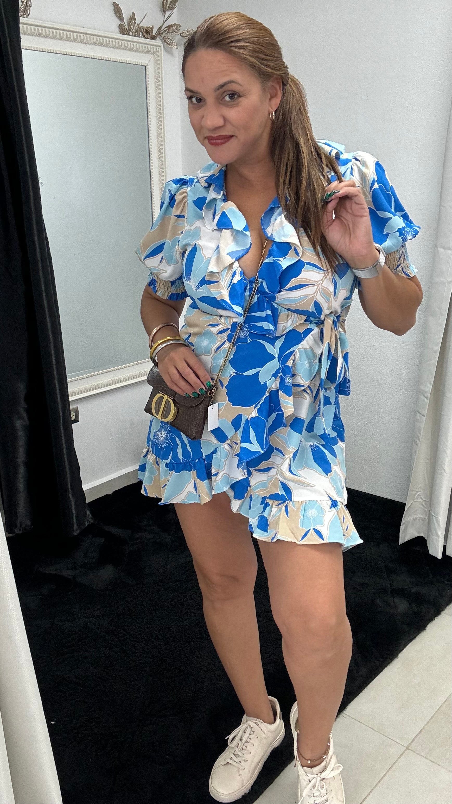 Amapola Blue dress - Ari Belle Estilos