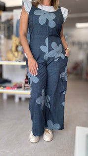 Jlo Cargo Overall Flowers