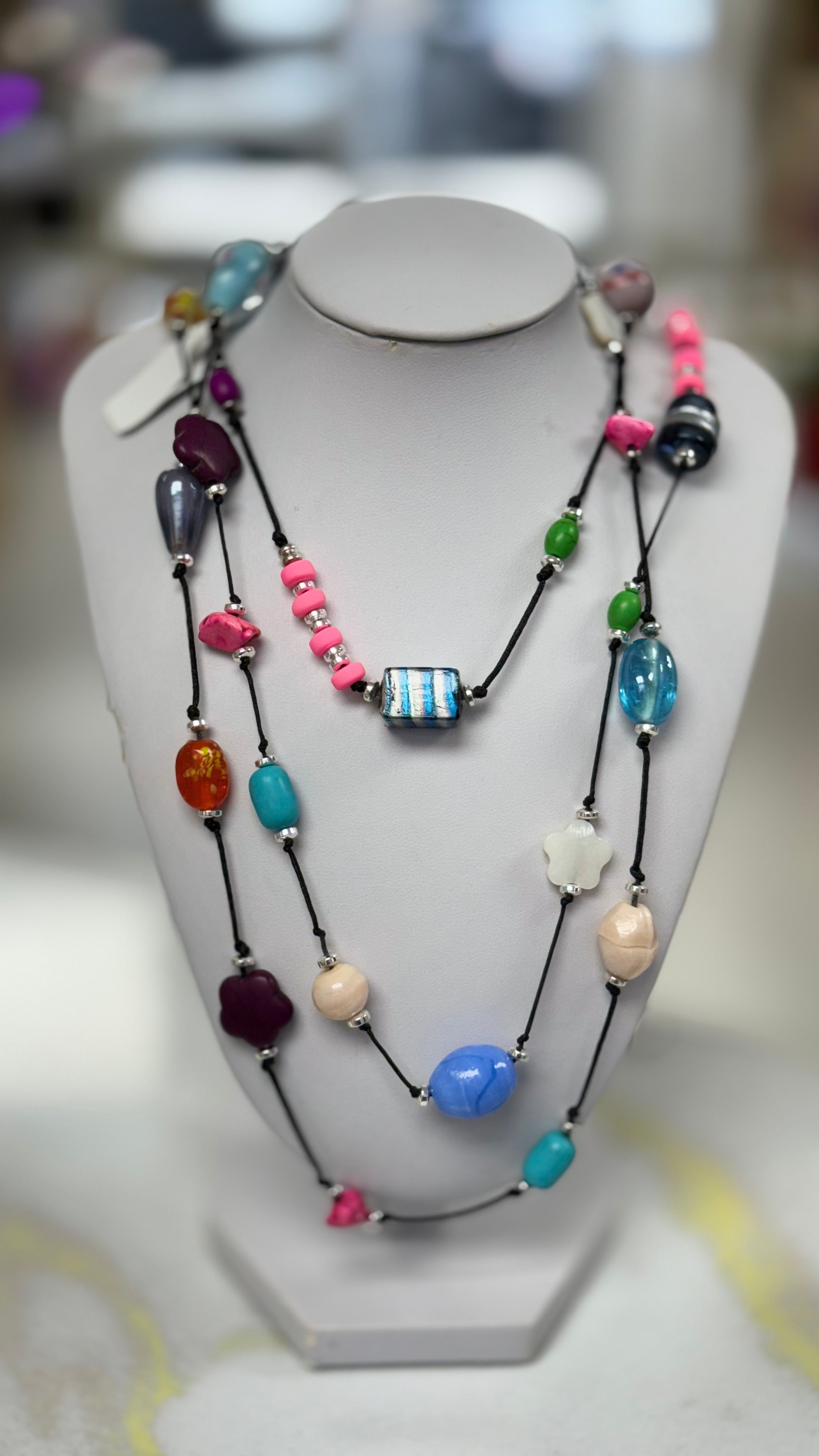 Cristals and beads necklace - Ari Belle Estilos