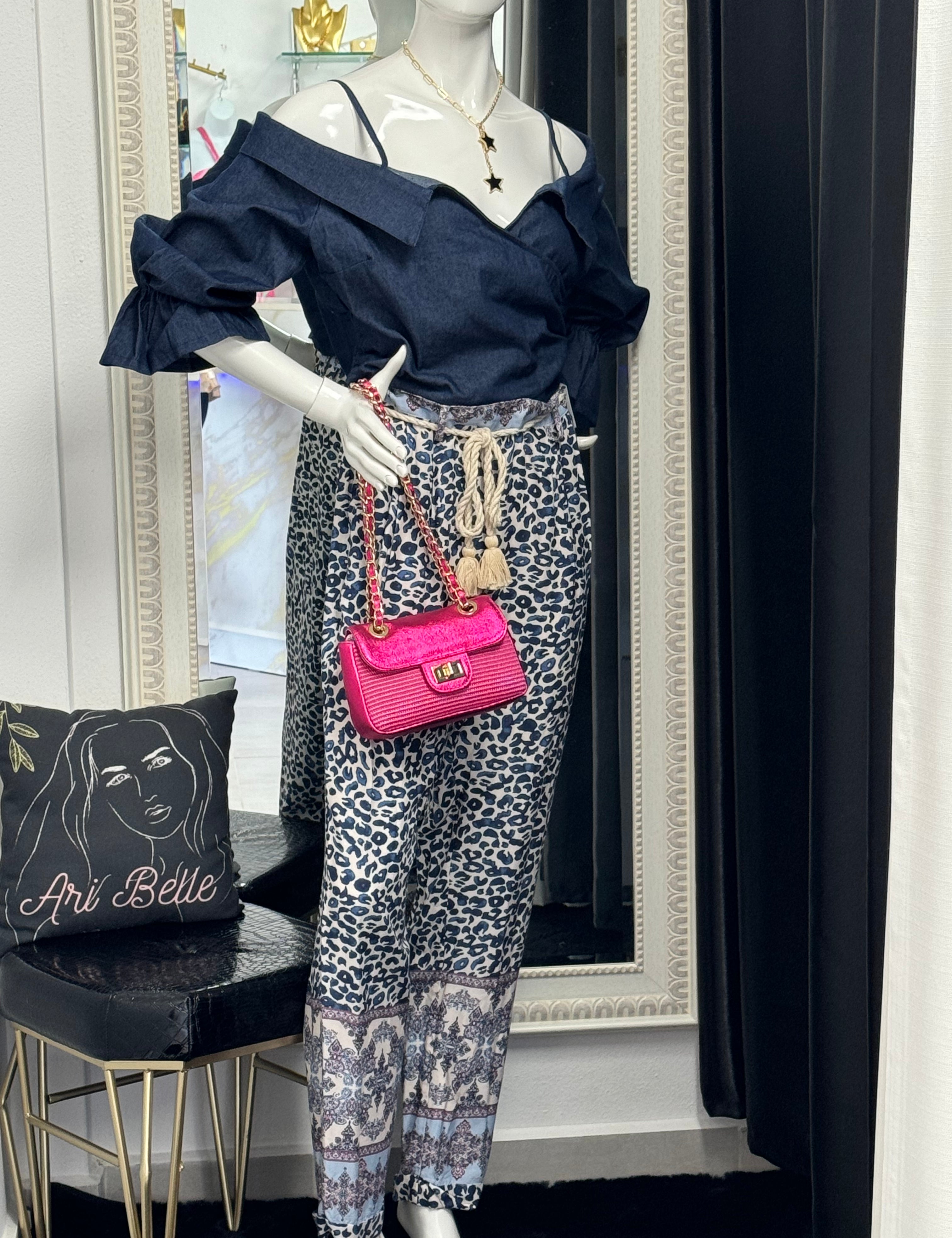 Boho Animal Print pant - Ari Belle Estilos
