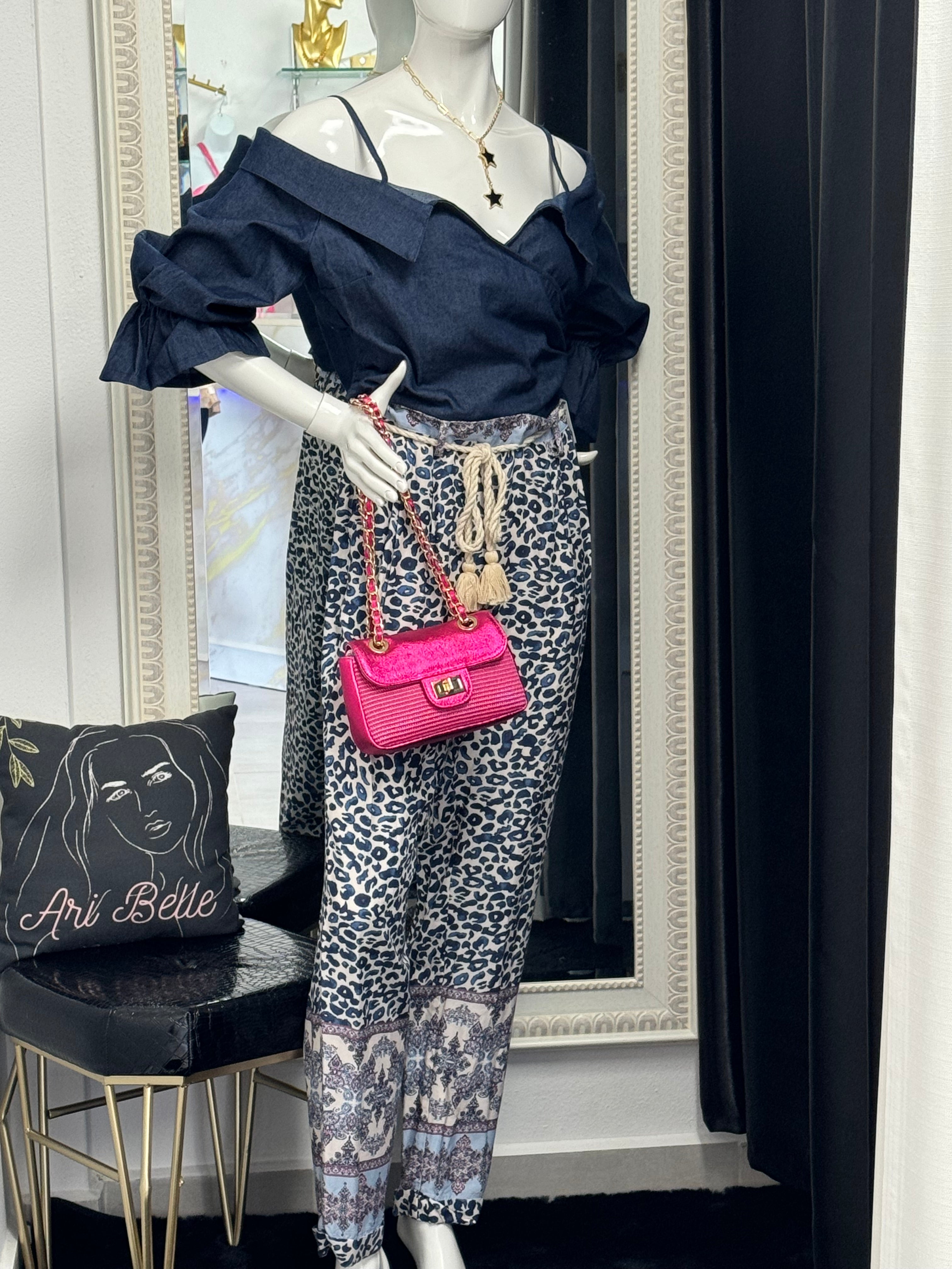 Boho Animal Print pant - Ari Belle Estilos