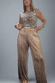 Bronze pleated Pant
