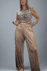 Bronze pleated Pant