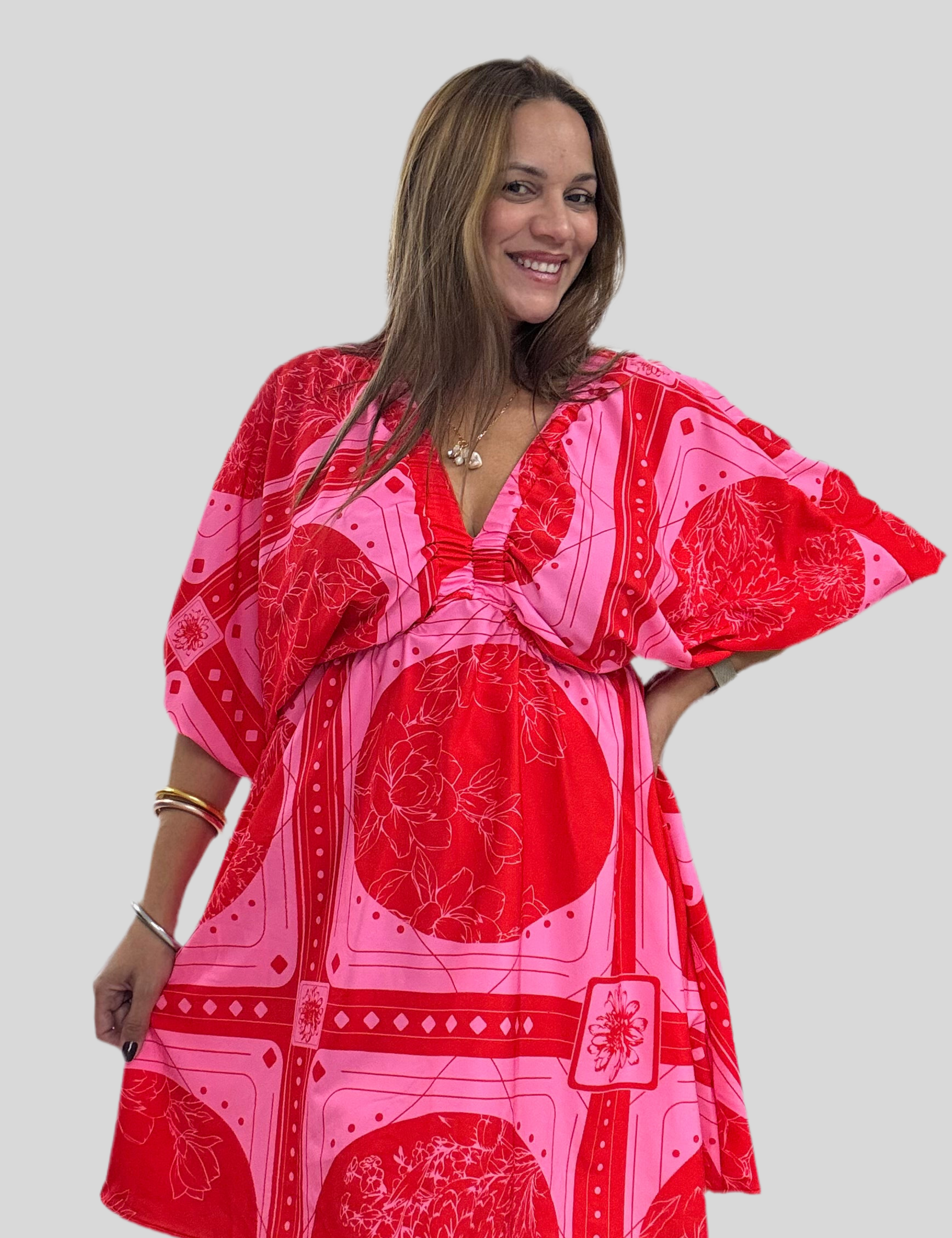 Cecilia Fuchsia Short Dress - Ari Belle Estilos