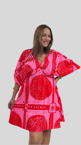 Cecilia Fuchsia Short Dress