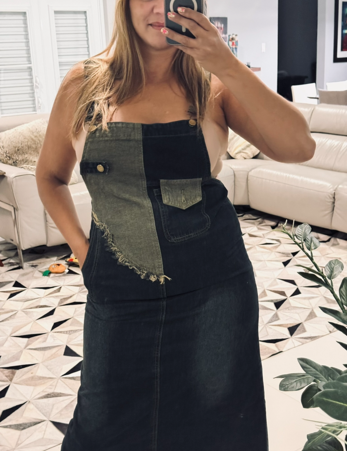 Overall Denim dress - Ari Belle Estilos