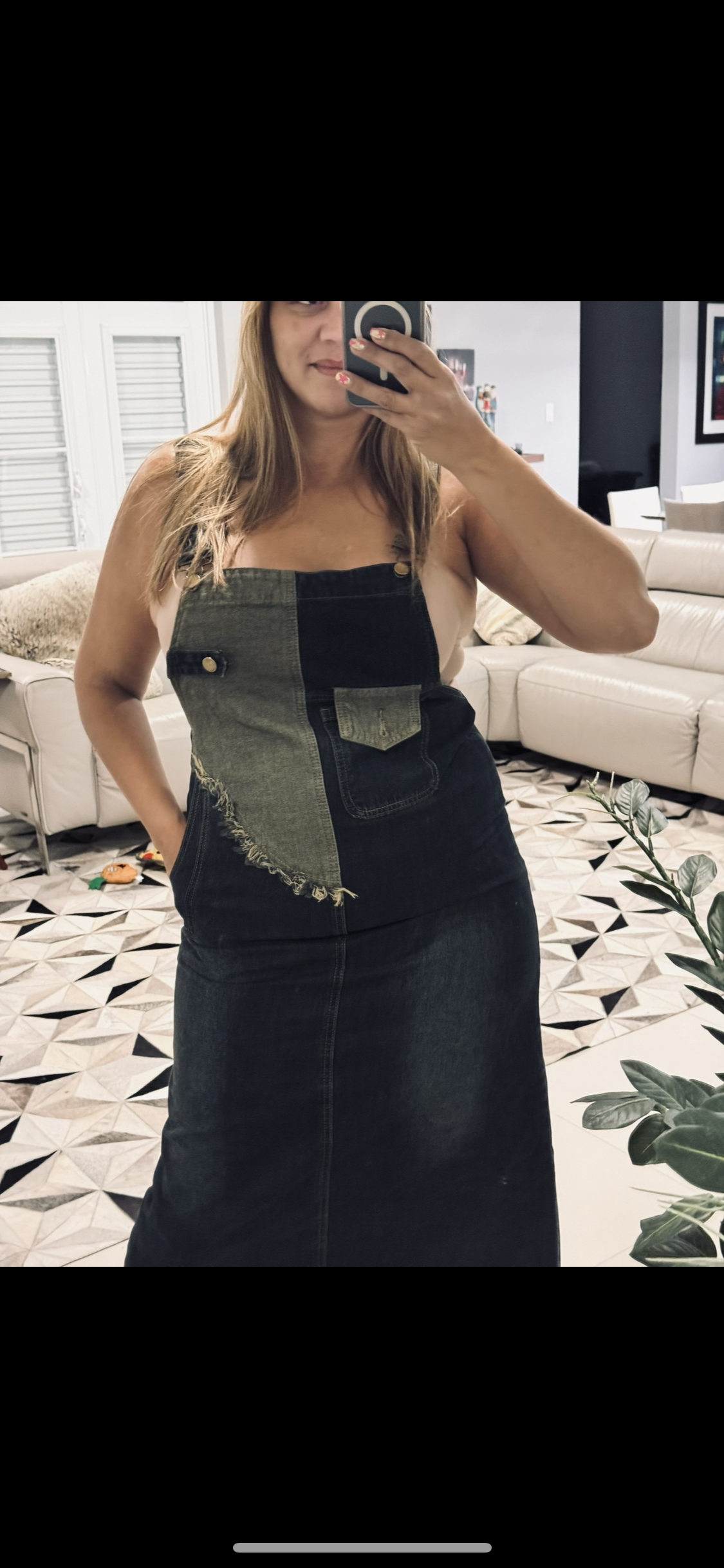 Overall Denim dress - Ari Belle Estilos