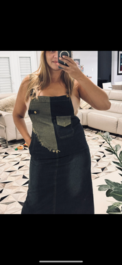 Overall Denim dress - Ari Belle Estilos