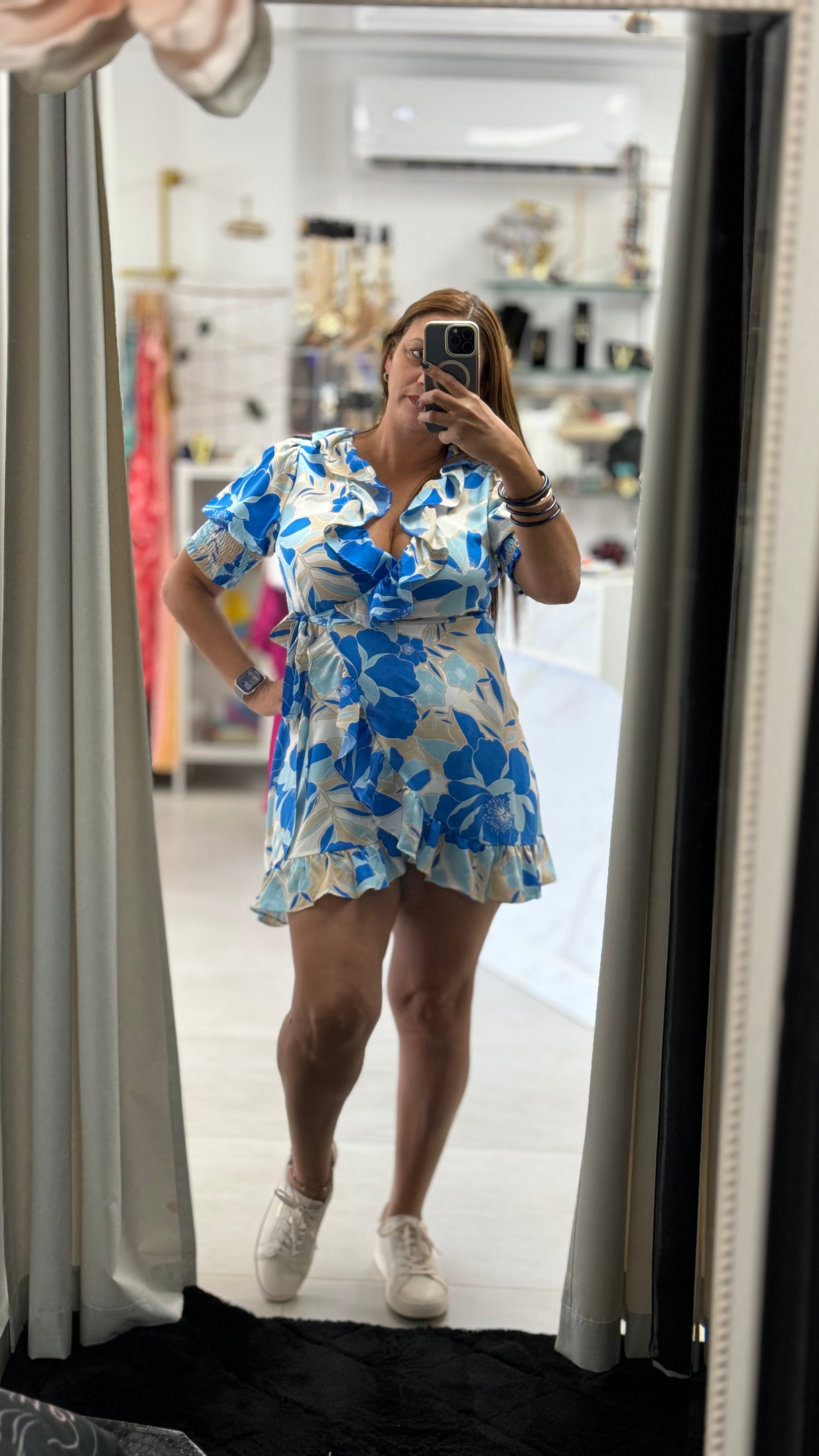 Amapola Blue dress - Ari Belle Estilos