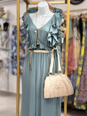 Teal Jumpsuit - Ari Belle Estilos