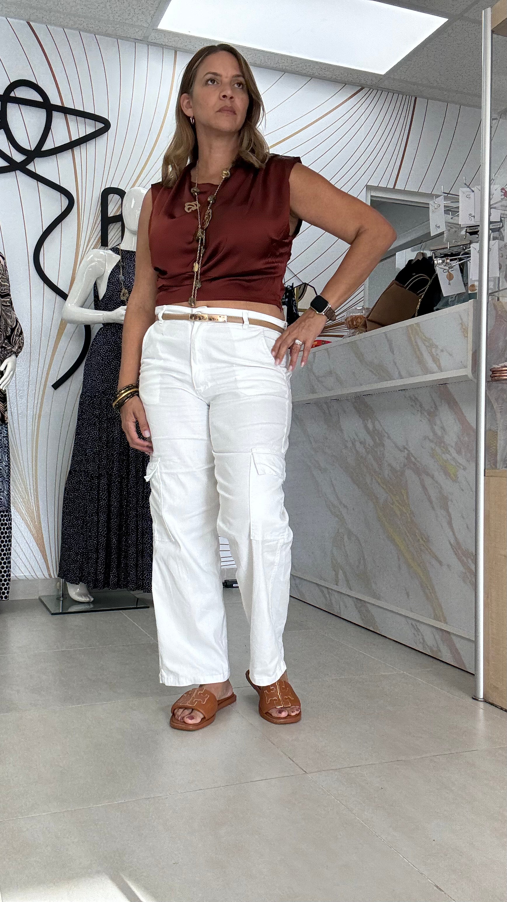 White cargo Pant