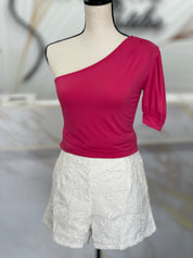 One Shoulder Rose - Ari Belle Estilos