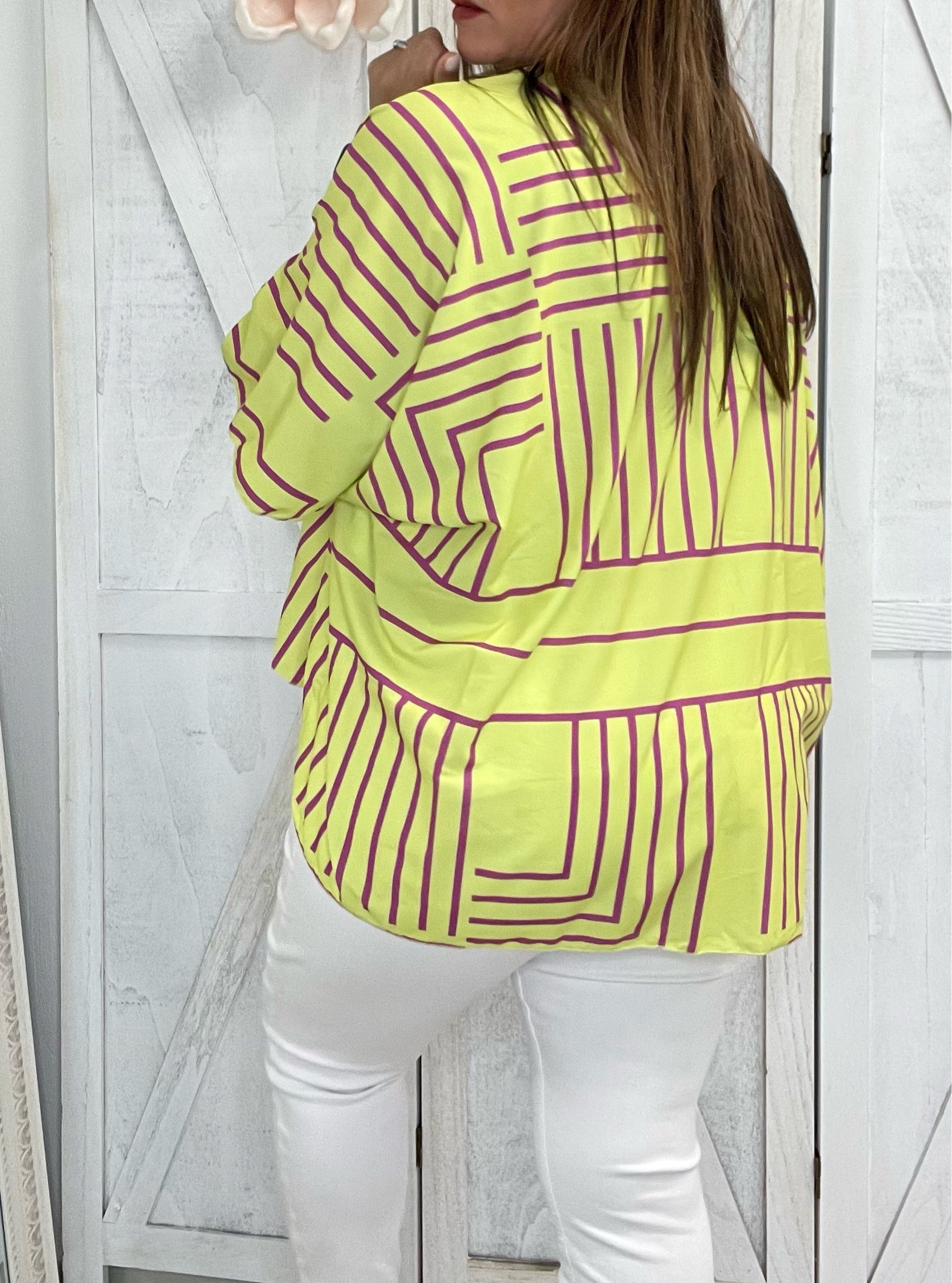 Lime Cardigan Blouse - Ari Belle Estilos