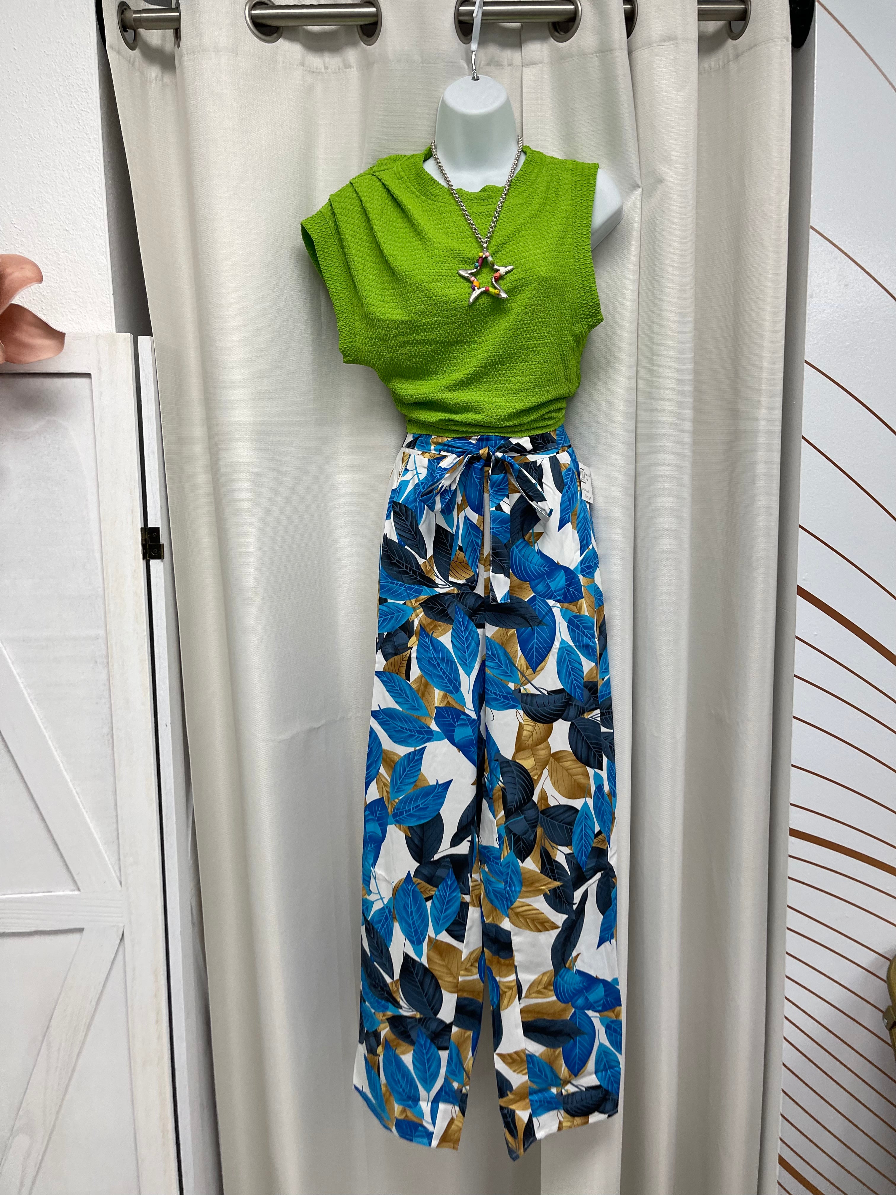 Floral Blue Palazzo - Ari Belle Estilos