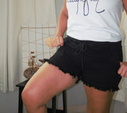 Denim Short Black - Ari Belle Estilos
