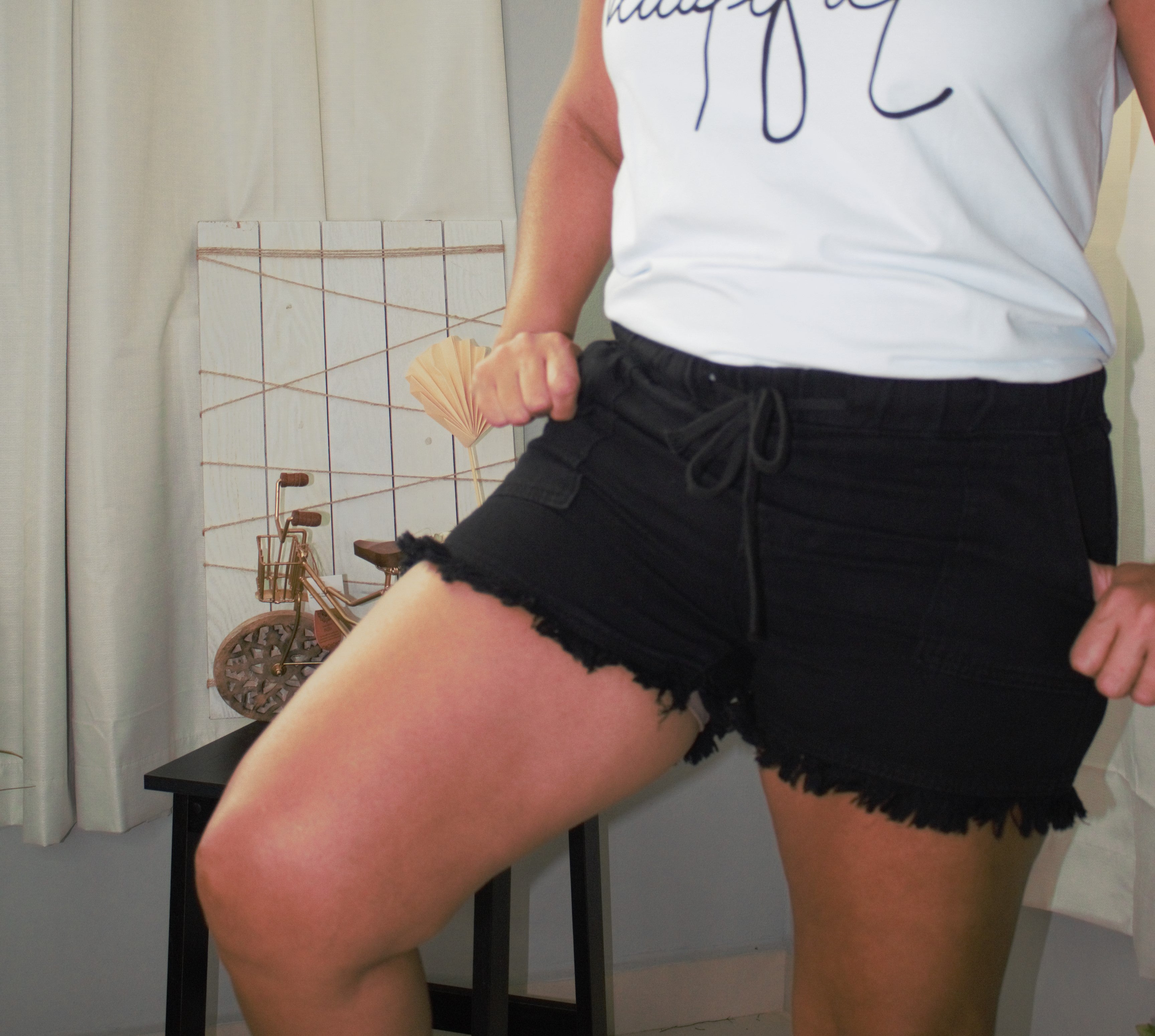 Denim Short Black - Ari Belle Estilos