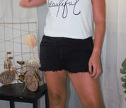Denim Short Black - Ari Belle Estilos