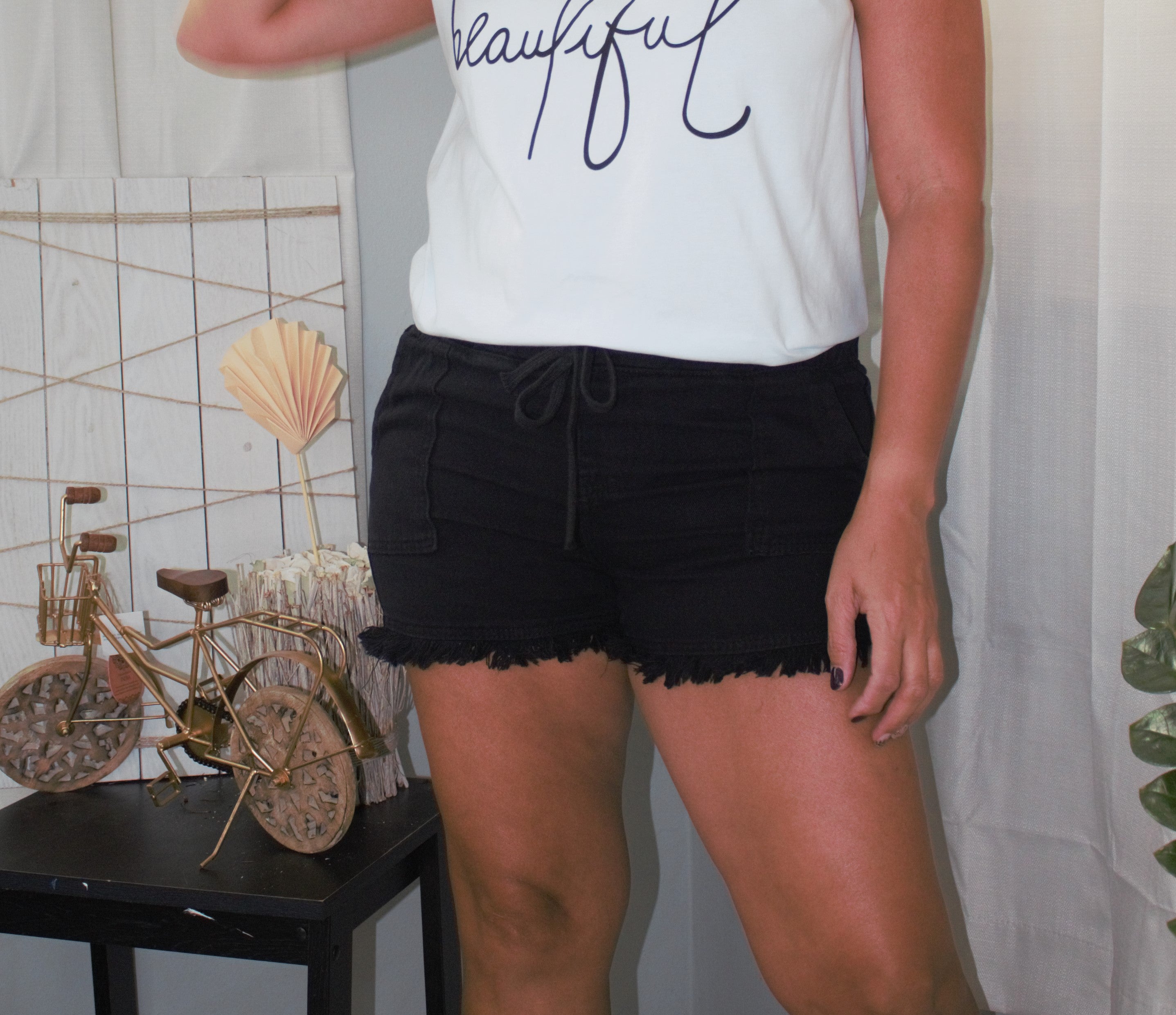 Denim Short Black - Ari Belle Estilos