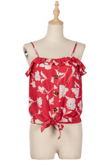 Red Floral Top