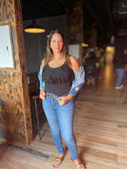 Fringe black Bodysuit - Ari Belle Estilos