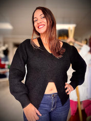 Black sweater top - Ari Belle Estilos