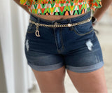Cuffed denim Short Plus