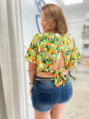 Cuffed denim Short Plus - Ari Belle Estilos
