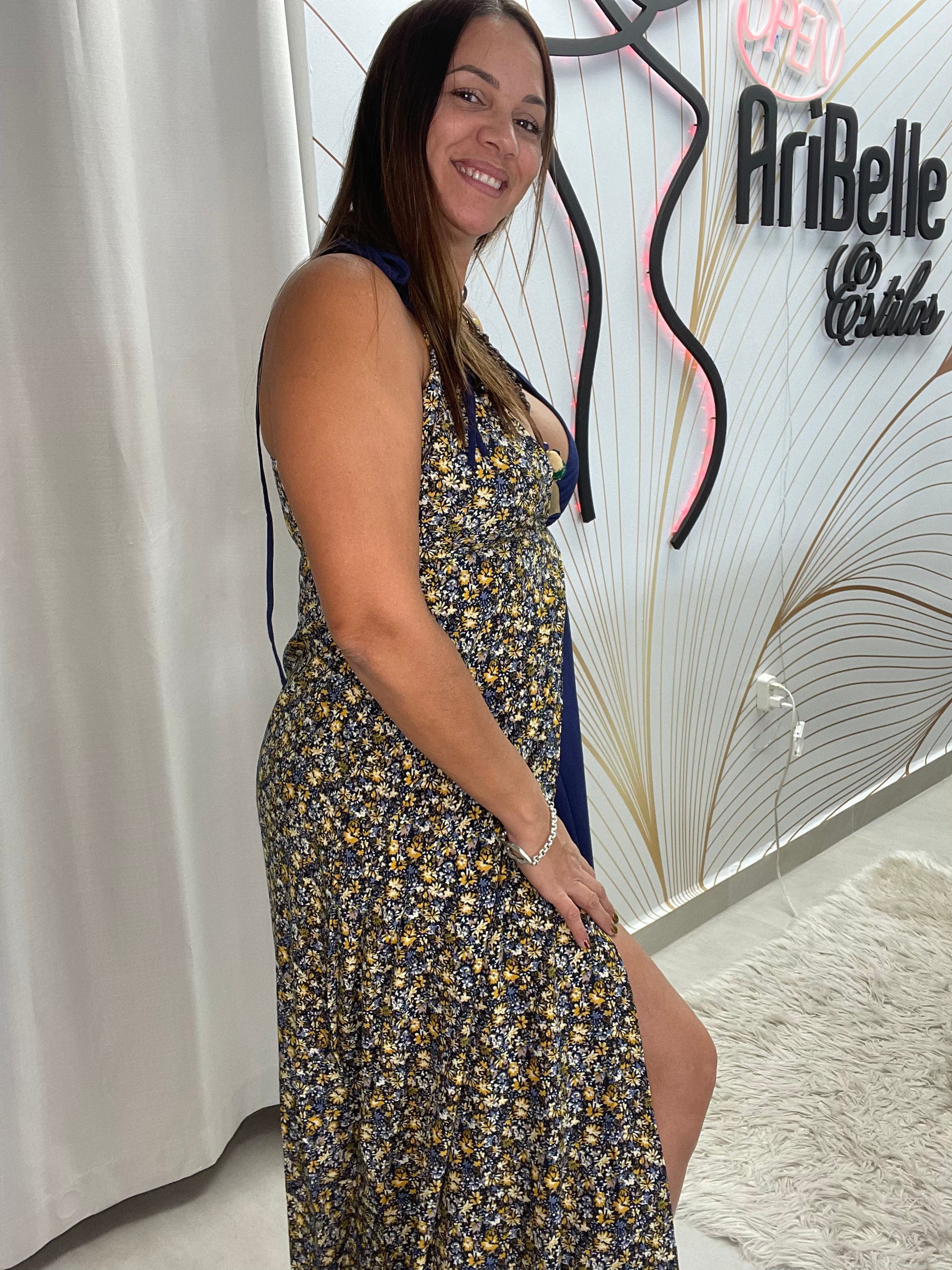 Navy Margarita Dress - Ari Belle Estilos