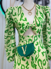 Natalia Petite Romper Green - Ari Belle Estilos