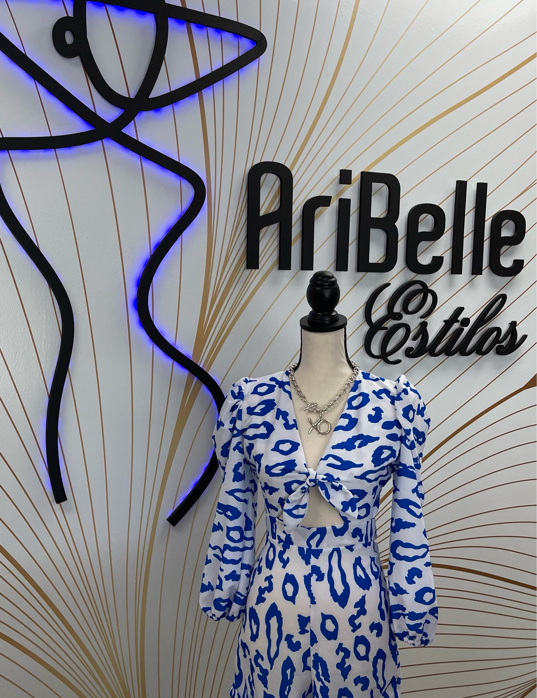 Natalia Romper Blue - Ari Belle Estilos
