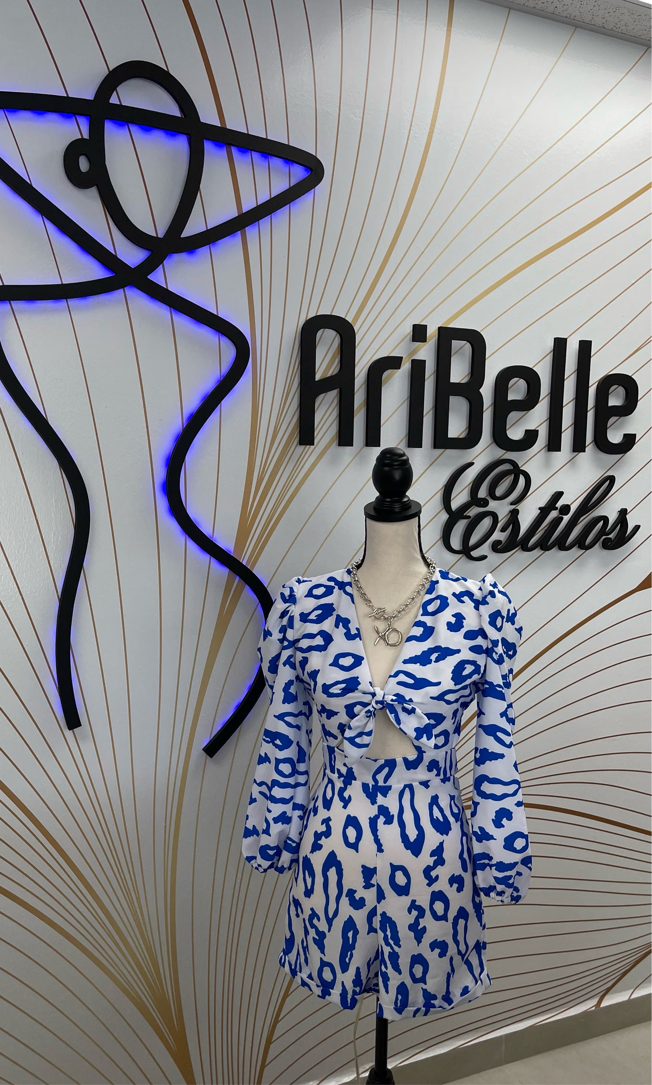 Natalia Romper Blue - Ari Belle Estilos
